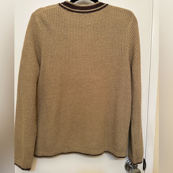 Simple Retro Jenesis Contrast Knit Cardigan - Picture 3 of 6